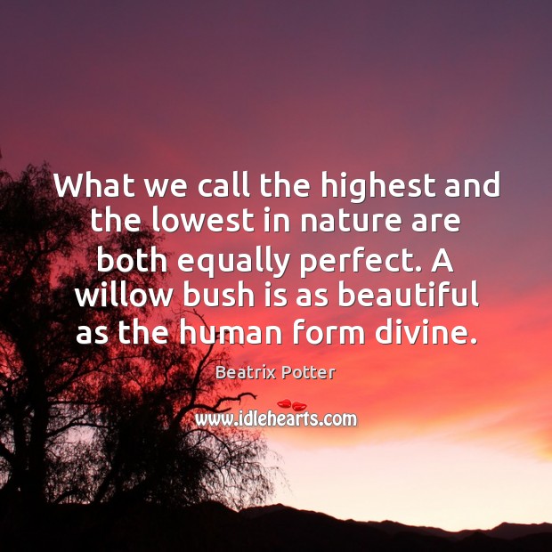 What we call the highest and the lowest in nature are both Image