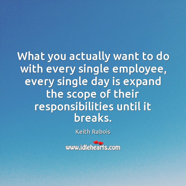 What you actually want to do with every single employee, every single Image