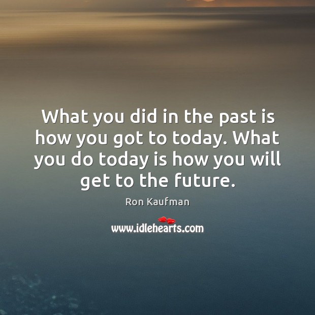 What you did in the past is how you got to today. Past Quotes Image