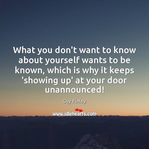 What you don’t want to know about yourself wants to be known, Image