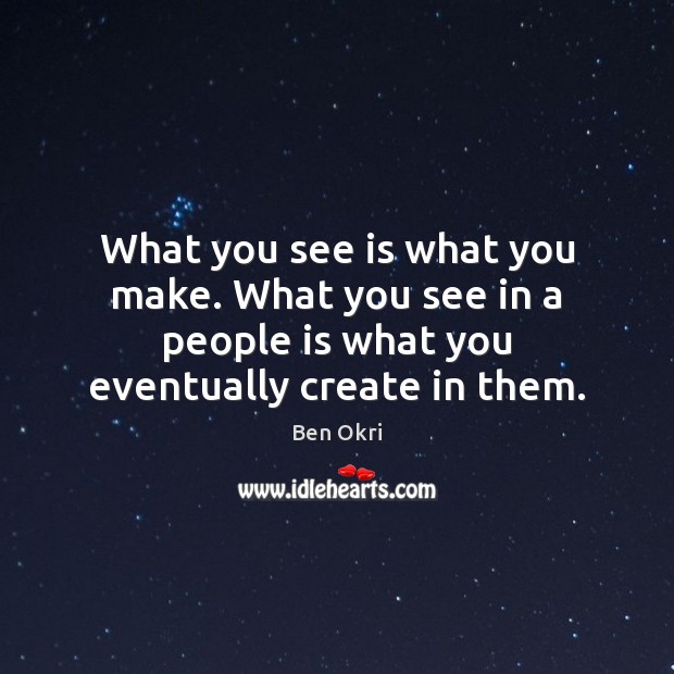 What you see is what you make. What you see in a Image