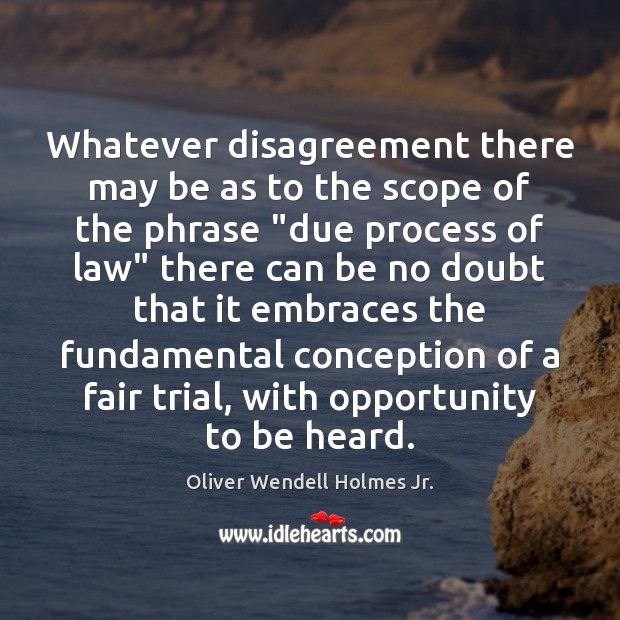Whatever disagreement there may be as to the scope of the phrase “ Oliver Wendell Holmes Jr. Picture Quote