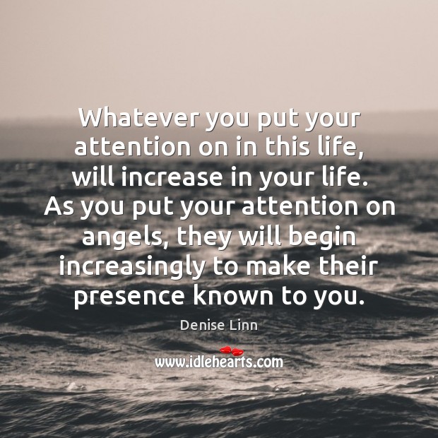 Whatever you put your attention on in this life, will increase in Image