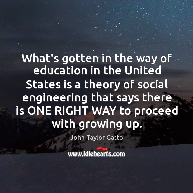 What’s gotten in the way of education in the United States is Image