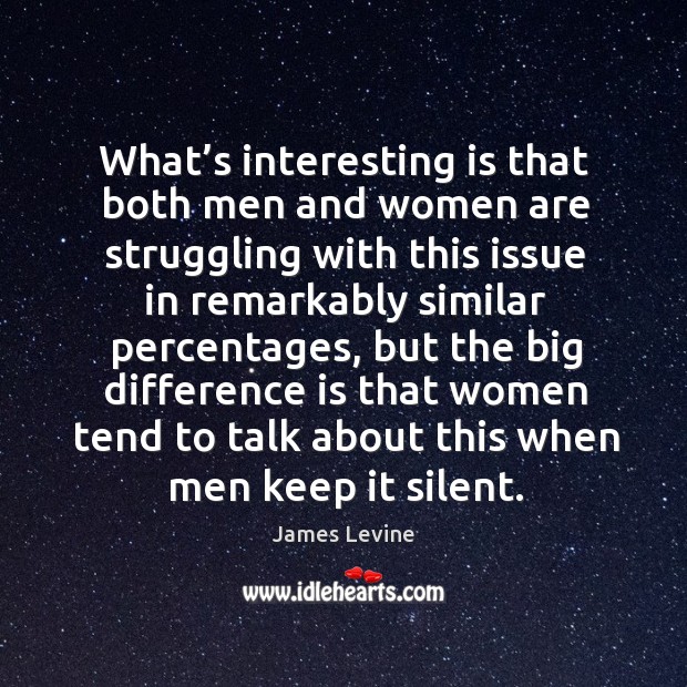 What’s interesting is that both men and women are struggling James Levine Picture Quote