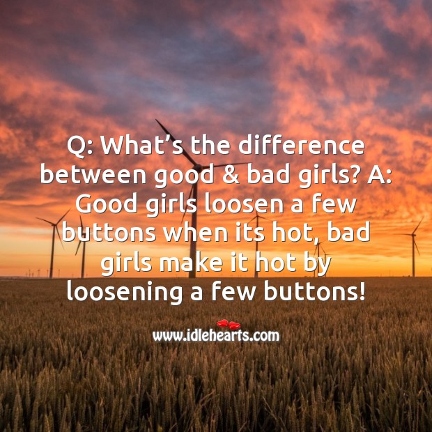 What’s the difference between good & bad girls Friendship Messages Image