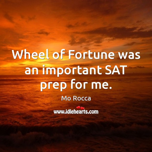Wheel of Fortune was an important SAT prep for me. Image