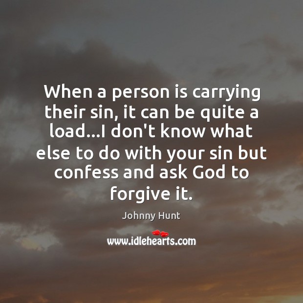 When a person is carrying their sin, it can be quite a Image