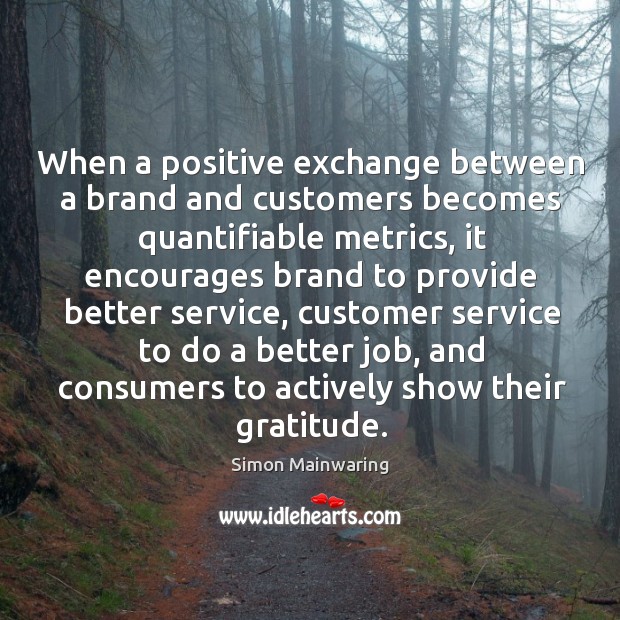 When a positive exchange between a brand and customers becomes quantifiable metrics, Image