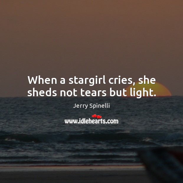 When a stargirl cries, she sheds not tears but light. Image