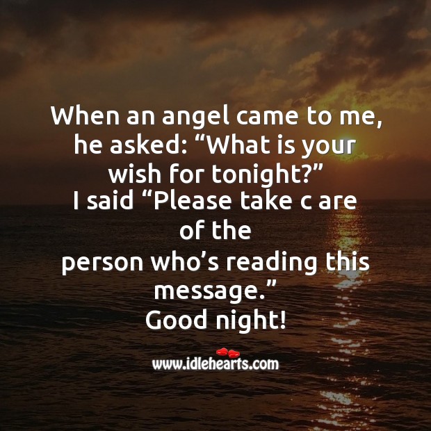 When an angel came to me Good Night Messages Image