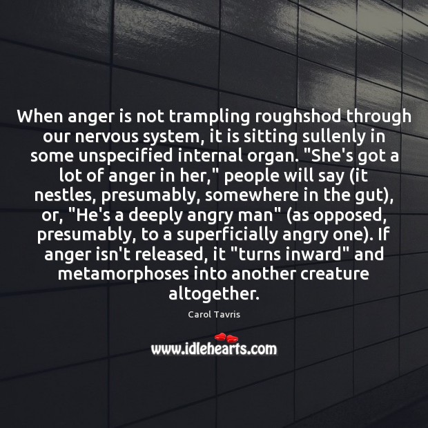When anger is not trampling roughshod through our nervous system, it is Anger Quotes Image
