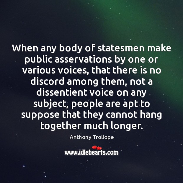 When any body of statesmen make public asservations by one or various Image