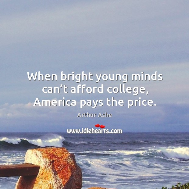 When bright young minds can’t afford college, america pays the price. Image