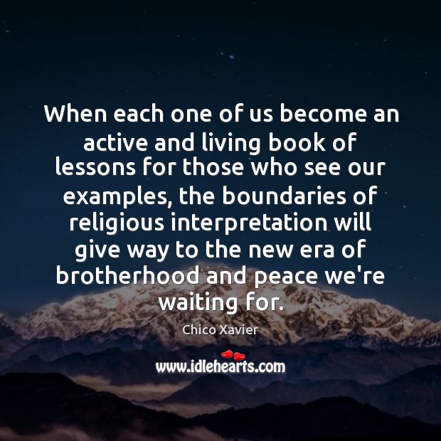 When each one of us become an active and living book of Image
