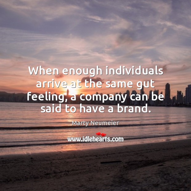 When enough individuals arrive at the same gut feeling, a company can Image
