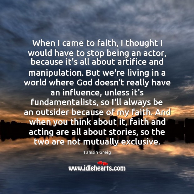 When I came to faith, I thought I would have to stop Image