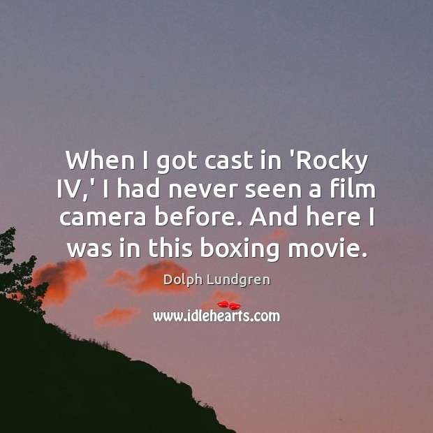 When I got cast in ‘Rocky IV,’ I had never seen Image