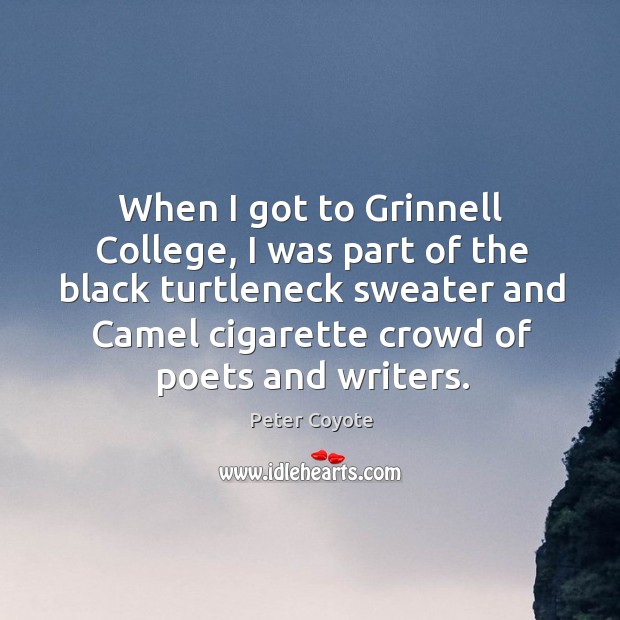 When I got to Grinnell College, I was part of the black Image