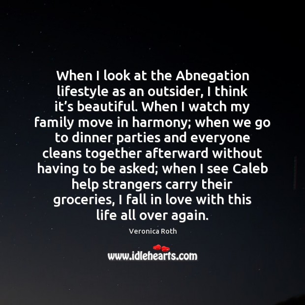 When I look at the Abnegation lifestyle as an outsider, I think Image