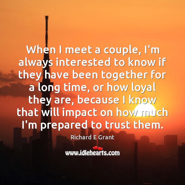 When I meet a couple, I’m always interested to know if they Image