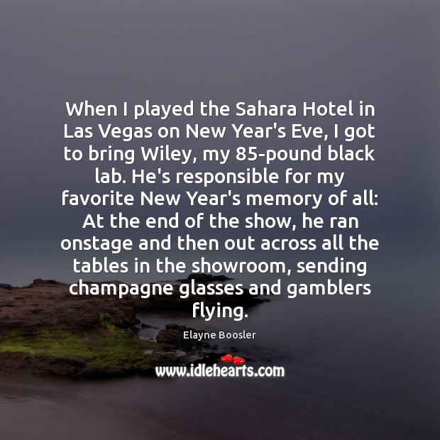 When I played the Sahara Hotel in Las Vegas on New Year’s Image