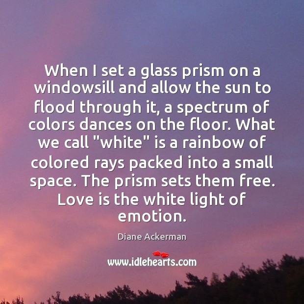 When I set a glass prism on a windowsill and allow the Image