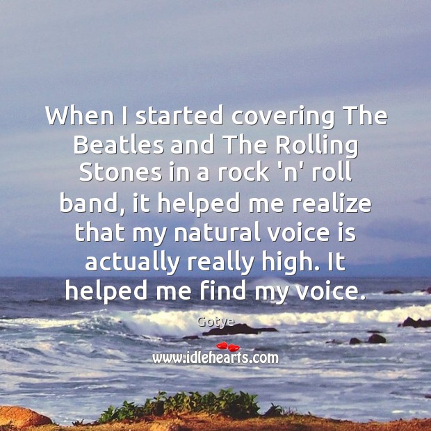 When I started covering The Beatles and The Rolling Stones in a Image