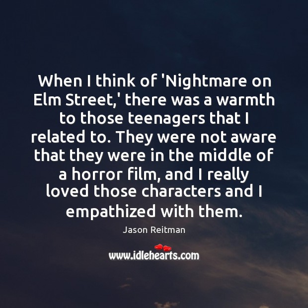 When I think of ‘Nightmare on Elm Street,’ there was a Image