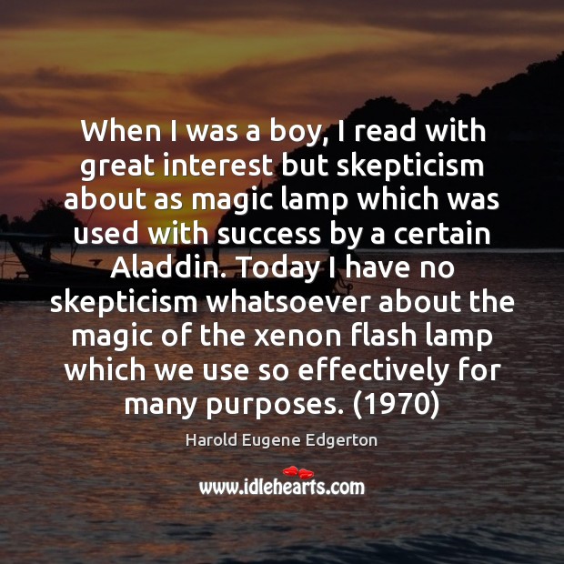 When I was a boy, I read with great interest but skepticism Image