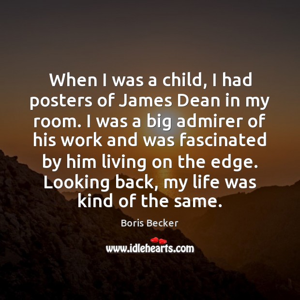 When I was a child, I had posters of James Dean in Image