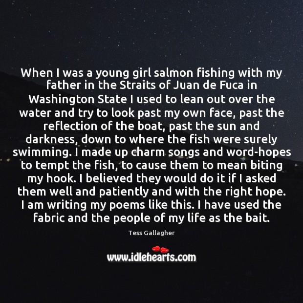 When I was a young girl salmon fishing with my father in Image