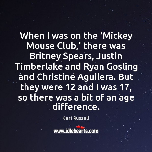 When I was on the ‘Mickey Mouse Club,’ there was Britney Image