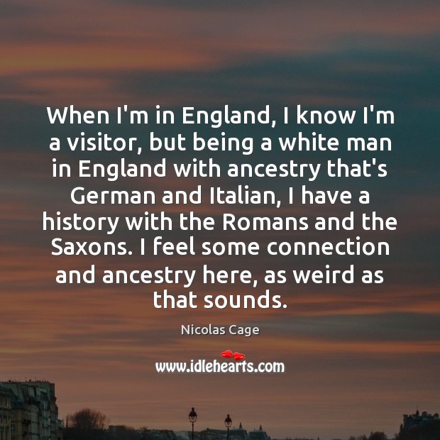 When I’m in England, I know I’m a visitor, but being a Image