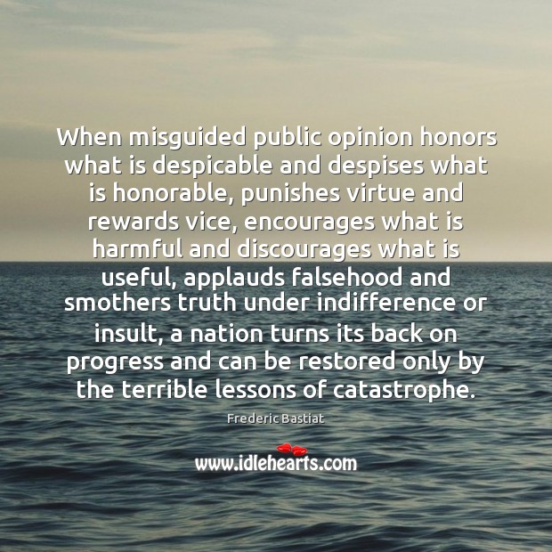 When misguided public opinion honors what is despicable and despises what is Insult Quotes Image
