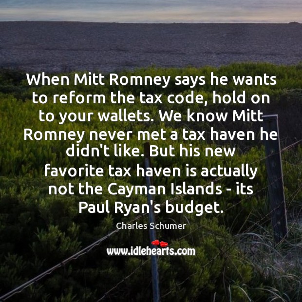 When Mitt Romney says he wants to reform the tax code, hold Image