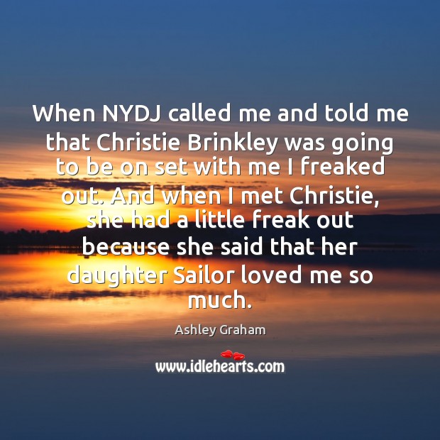 When NYDJ called me and told me that Christie Brinkley was going Ashley Graham Picture Quote