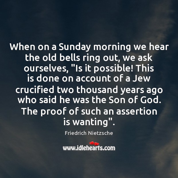 When on a Sunday morning we hear the old bells ring out, Image