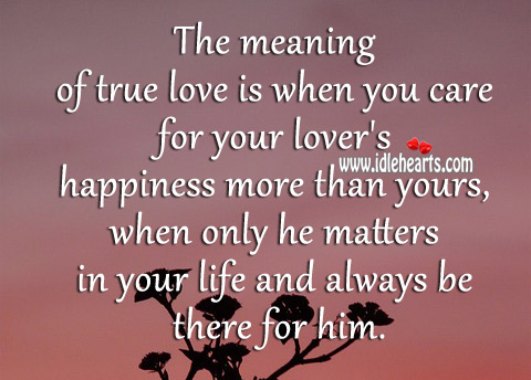 True love is when you care. True Love Quotes Image