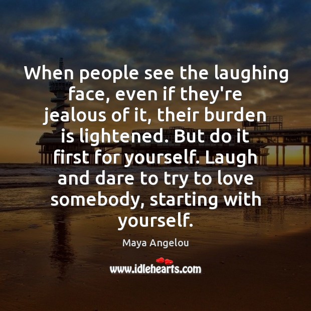 When people see the laughing face, even if they’re jealous of it, Image