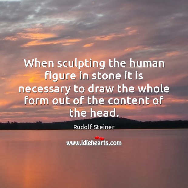 When sculpting the human figure in stone it is necessary to draw Image