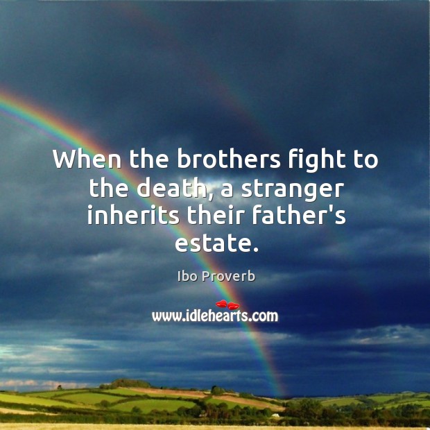 When the brothers fight to the death, a stranger inherits their father’s estate. Image