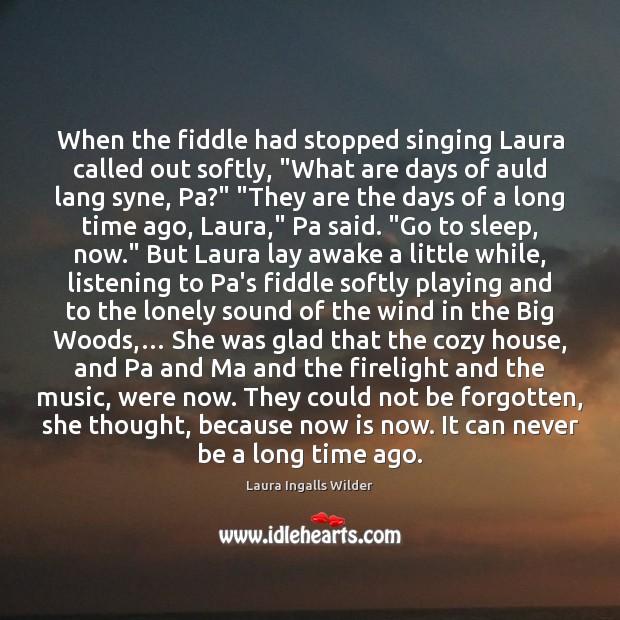 When the fiddle had stopped singing Laura called out softly, “What are Image