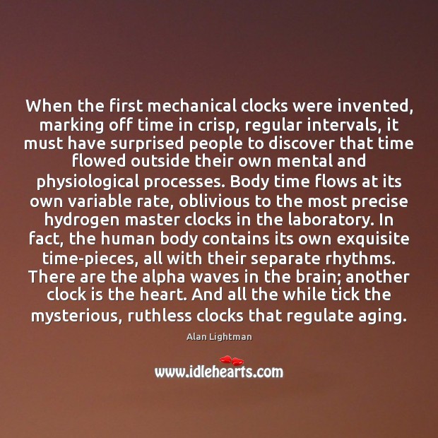 When the first mechanical clocks were invented, marking off time in crisp, Image