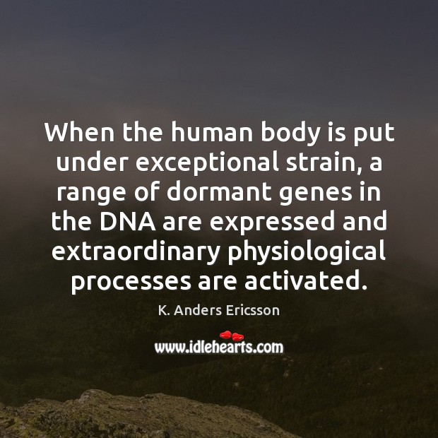 When the human body is put under exceptional strain, a range of K. Anders Ericsson Picture Quote