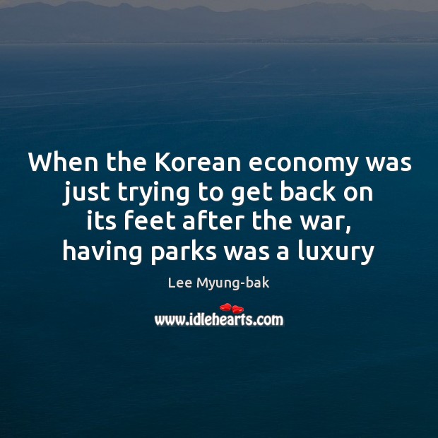 When the Korean economy was just trying to get back on its Image
