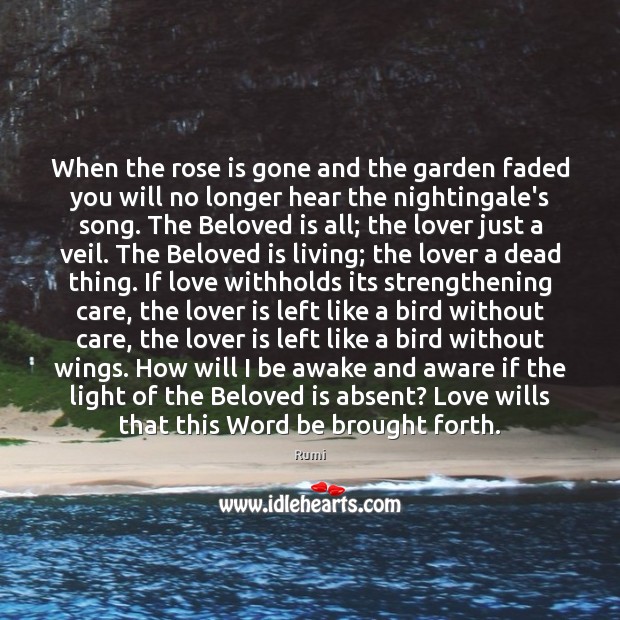 When the rose is gone and the garden faded you will no Image