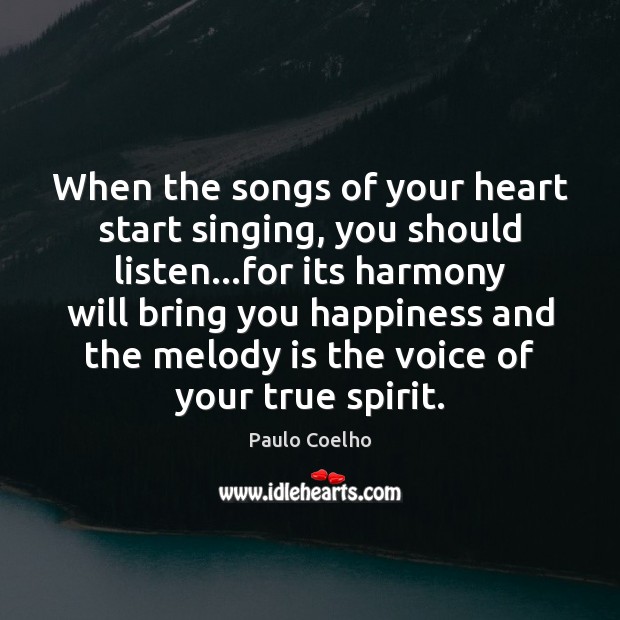 When the songs of your heart start singing, you should listen…for Image