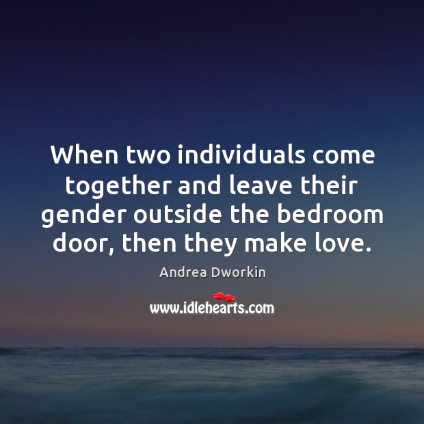 When two individuals come together and leave their gender outside the bedroom Image