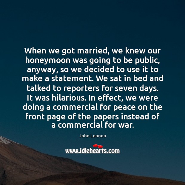 When we got married, we knew our honeymoon was going to be Image